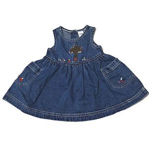 Baby Gap Jean Denim Fall Themed Dress 6-12 months